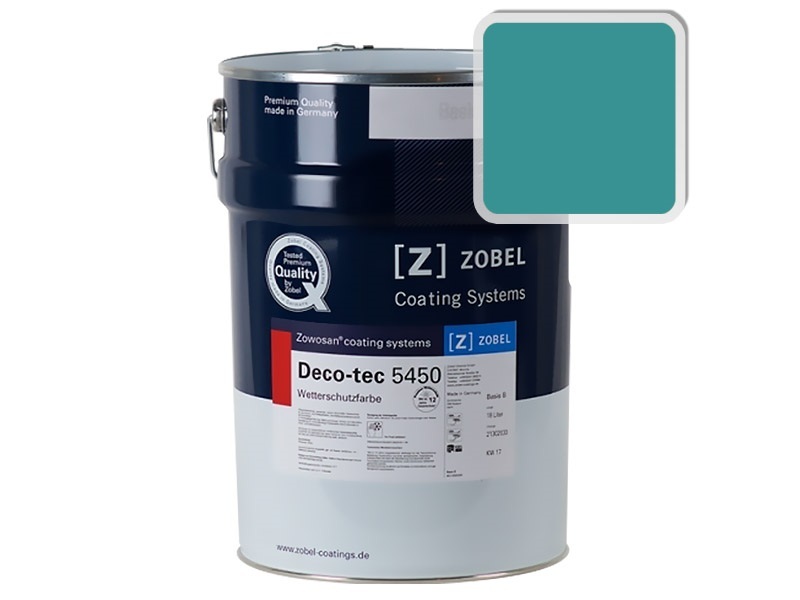 Фасадная краска для дерева Zobel Deco-tec 5450B RAL 5018