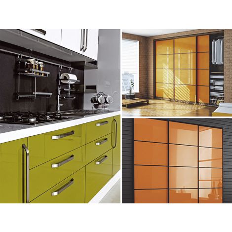 Фото МДФ панели AGT для кухонных фасадов, 1220х18х2795мм, глянец белый Мебельные фасады из МДФ 3