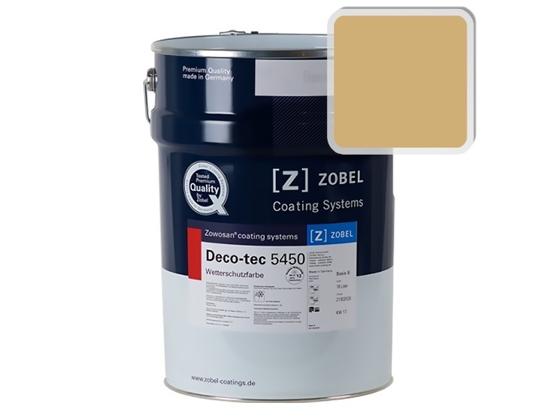 Фасадная краска для дерева Zobel Deco-tec 5450B RAL 1002, 1л