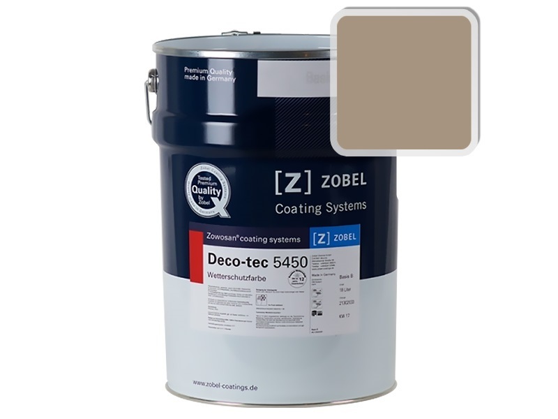 Фасадная краска для дерева Zobel Deco-tec 5450B RAL 1019, 1л