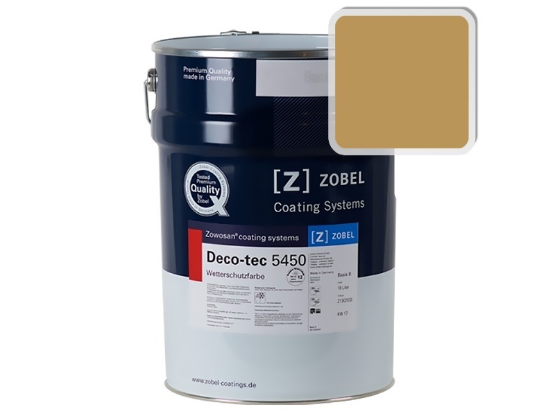 Фасадная краска для дерева Zobel Deco-tec 5450B RAL 1024, 1л