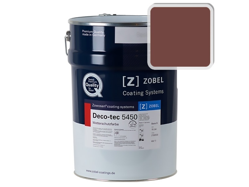 Фасадная краска для дерева Zobel Deco-tec 5450C RAL 3009