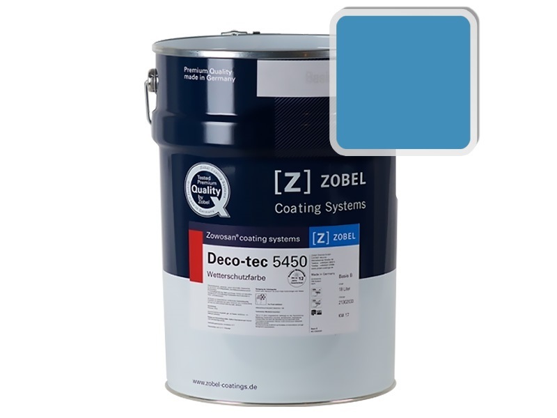 Фасадная краска для дерева Zobel Deco-tec 5450B RAL 5012