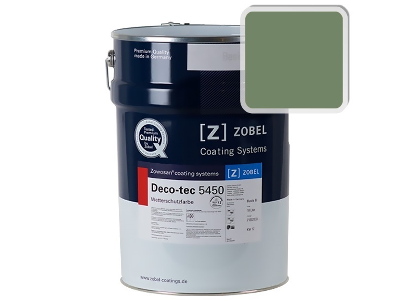 Фасадная краска для дерева Zobel Deco-tec 5450B RAL 6011