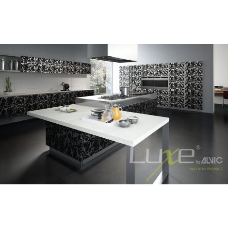 Фото МДФ плита ALVIC LUXE Deco Negro высокий глянец 1220х18х2750 мм МДФ панели ALVIC для мебельных фасадов 3