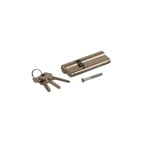 Фото Цилиндр для замка ключ ключ 30/60 никелированный Цилиндровые механизмы 1