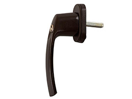 Ручка оконная с ключом Internika 35 мм, коричневая