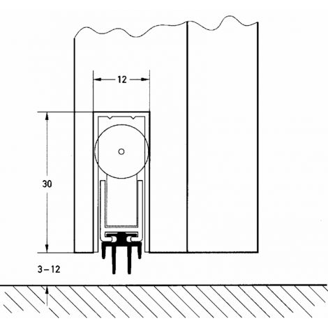 Фото Уплотнение дверного порога глубокое, L=834 Уплотнитель для дверей 2
