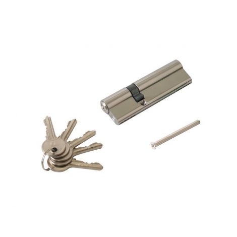 Фото Личинка замка двери 35-65 ключ-ключ 5 ключей никелированный Цилиндровые механизмы 1