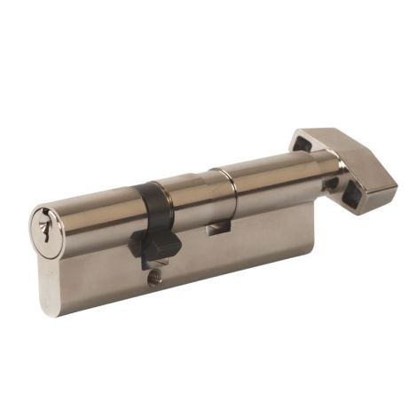 Фото Личинка замка двери с плоской ручкой CVG/K 65 ручка/35 ключ, никелированный Цилиндровые механизмы 1
