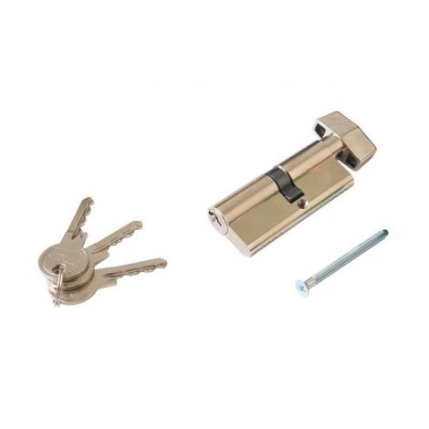 Фото Личинка замка двери с плоской ручкой 35 ручка 40 ключ MAXBAR CVG/K никелированная Цилиндровые механизмы 1