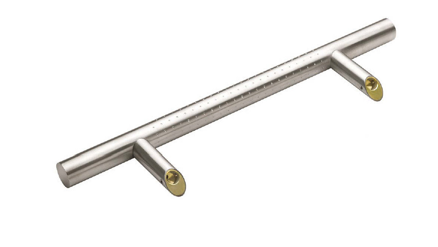 Ручка штанга для алюминиевых дверей  L= 500 мм, м/о 300 мм, D32, перфорированная