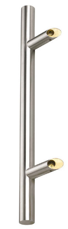 Ручка одностор. для алюм. двери со смещен., комплект без крепл., L= 650, м/о 450, D32, матов.