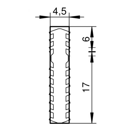 Фото Стыковочный профиль DEVENTER 5x22.5 мм, L=2050 мм, беленый дуб Уплотнитель для дверей 2