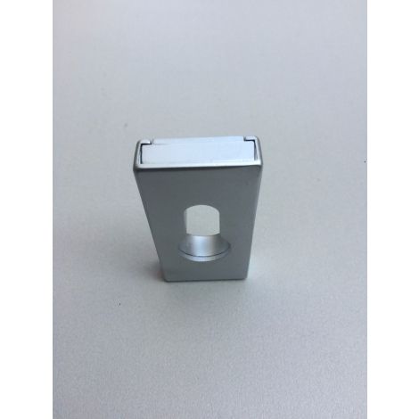 Фото Накладка алюминиевая прямоуг на цилиндр Maxbar хром матовый Дверные ручки 5