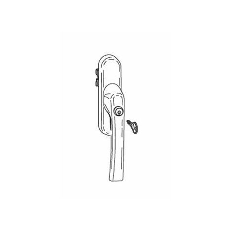 Фото Ручка c ключом белая Rotoline с логотипом для алюминиевых окон Ручки для окон 5