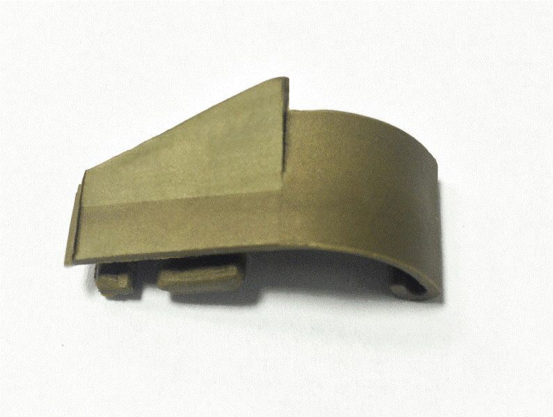 Накладка торцевая для водоотводного профиля окна с переменным углом DR25/24 правая бронза