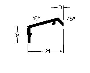 Профиль покрытия оконных створок FP-16, алюминиевый