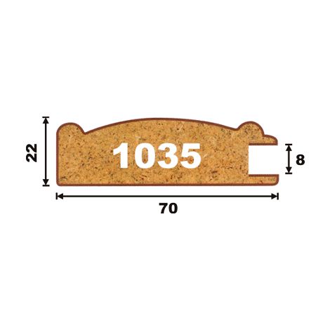 Фото Профиль МДФ AGT 1035, новый итальянский орех (242), 22х70х2795 Мебельные профили МДФ 2