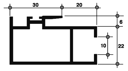 Алюминиевый профиль остекление балконов створка центральная белая Provedal 640-11 (167)