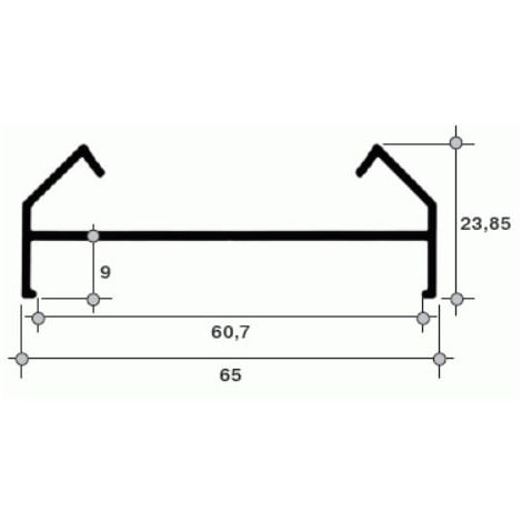 Фото Алюминиевый профиль остекление балконов переходник под раму 60 мм, труба 52 мм, белый 6 м 400-102 Алюминиевый профиль для балконов 1