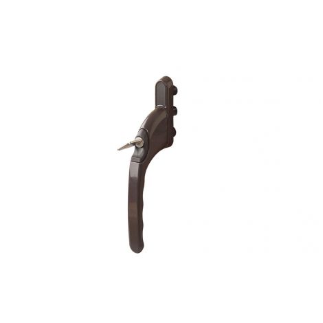 Фото Гарнитур балконный Slim-Line с ключом с одной стороны штифт 47 мм коричневый RAL8019 8 частей Ручки для окон 2