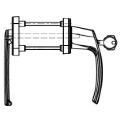 Фото Гарнитур балкон. Internika серии Плутон, с узкой ручкой и ключом бел. Ral 9016 Ручки для окон 1