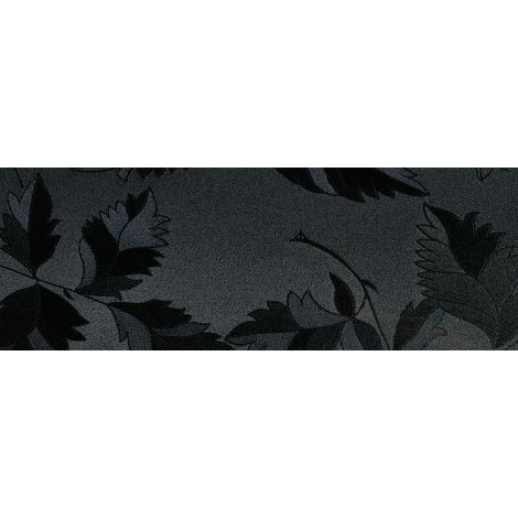 Фото PAN122-18 Полотно AGT МДФ глянц. черные цветы 629/1102, 1220*18*2800, 1-ст Мебельные фасады из МДФ 1