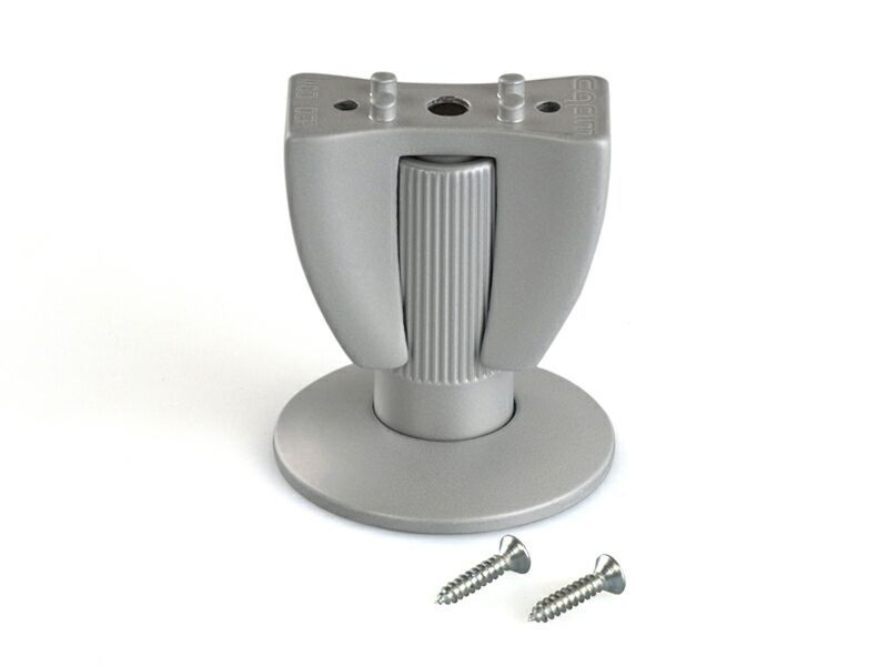 Регулируемая опора CAFIM, диаметр 60 мм, серебро (комплект + крепеж)