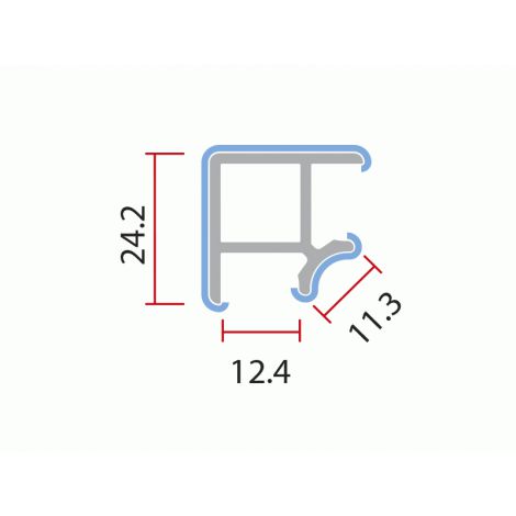 Фото Cоединитель 90° кухонного цоколя ALPHALUX(внешн./внутр.), L=0.66м, белый глянцевый, пластик Цоколь для кухни 2