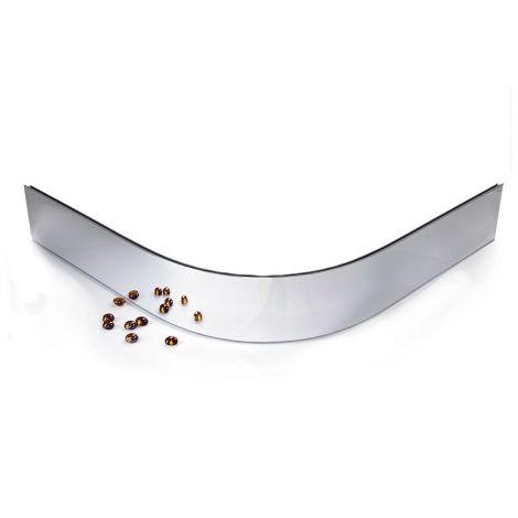 Фото Радиусный элемент кухонного цоколя H=150мм, L=540x540мм, зеркальный пластик+алюминиевая фольга Цоколь для кухни 1