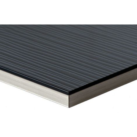 Фото Плита МДФ LUXE волна черная (Onda Negro) глянец, 1220*10*2750 мм, Т3 МДФ панели ALVIC для мебельных фасадов 1