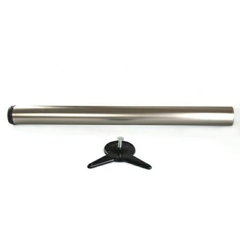 Фото Комплект ножек д/стола 4шт. FIRMAX,D=60,H=710мм(крепл.сталь),сталь, никель мат. Опоры мебельные 1