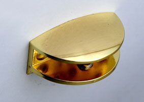 Полкодержатель для стекл. полок FIRMAX, H=10.5 мм, цинк,золото глянц