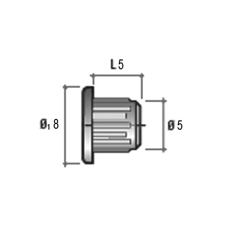 Фото Заглушка технологическая FIRMAX, D=5 мм, пластм., серый Заглушки 2
