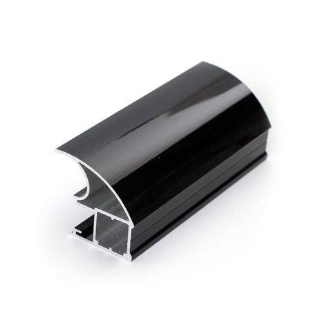 Фото FIRMAX Профиль-ручка асим. широкий, алюминий, венге глянец, L=5400 мм Алюминиевые профили для шкафов-купе 1