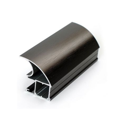 Фото FIRMAX Профиль-ручка асим. широкий, алюминий, браш бронза, L=5400 мм Алюминиевые профили для шкафов-купе 1