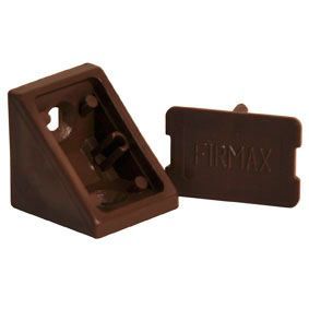 FIRMAX Мебельный монтажный уголок, пластик, коричневый, (2 части)