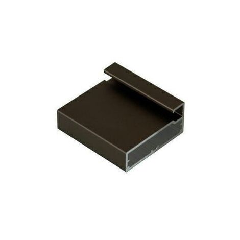Фото Профиль алюминиевый прямоугольный SAS 003 20,5х45мм, 6м темная бронза в пленке Алюминиевые профили для мебели 1