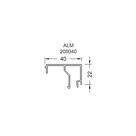 Фото Штапик для алюминиевых окон коричневый 40 мм RAL8017 6м. Алюминиевые системы для окон 1