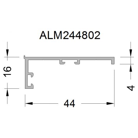 Фото Притвор цоколя ALUMARK белый RAL9016,  6м. S44 Алюминиевые профили S44 1
