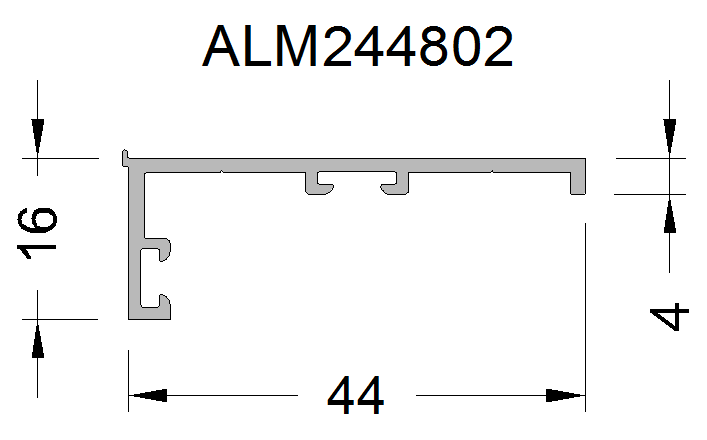 Притвор цоколя ALUMARK белый RAL9016,  6м. S44