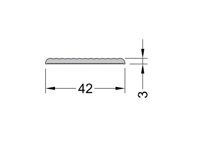 Порог плоский ALUMARK 42/3  мм. неокрашенный,  6м.