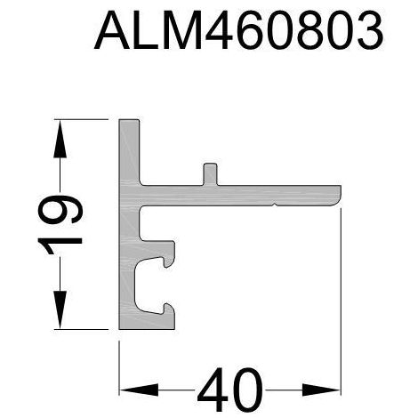 Фото Дополнительный цокольный профиль ALUMARK неокрашенный 6м. Алюминиевые профили S70 1