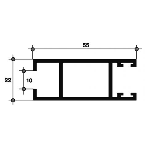 Фото Балконный профиль Проведаль створка боковая, белая 6.4 м 640-10 Алюминиевый профиль для балконов 1