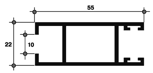 Балконный профиль Проведаль створка боковая, белая 6.4 м 640-10