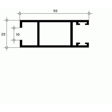 Фото Балконный профиль Проведаль створка боковая, белая 6м 640-10 Л Алюминиевый профиль для балконов 1