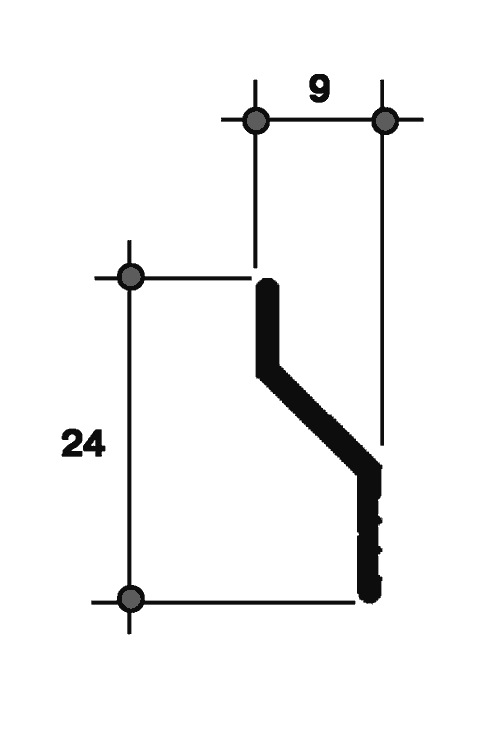Направляющая для москитной сетки коричневая 6м 640-41X (167)
