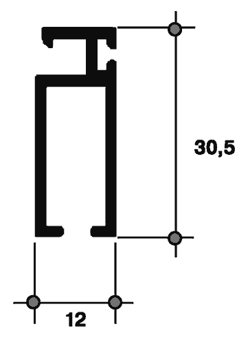 Профиль москитной сетки алюминиевого балкона коричневый 6м SLID-50X (167)