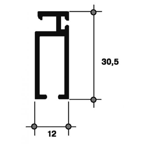 Фото SLID-50 Профиль. москитной сетки, кор. (6,0 м) Алюминиевый профиль для балконов 1